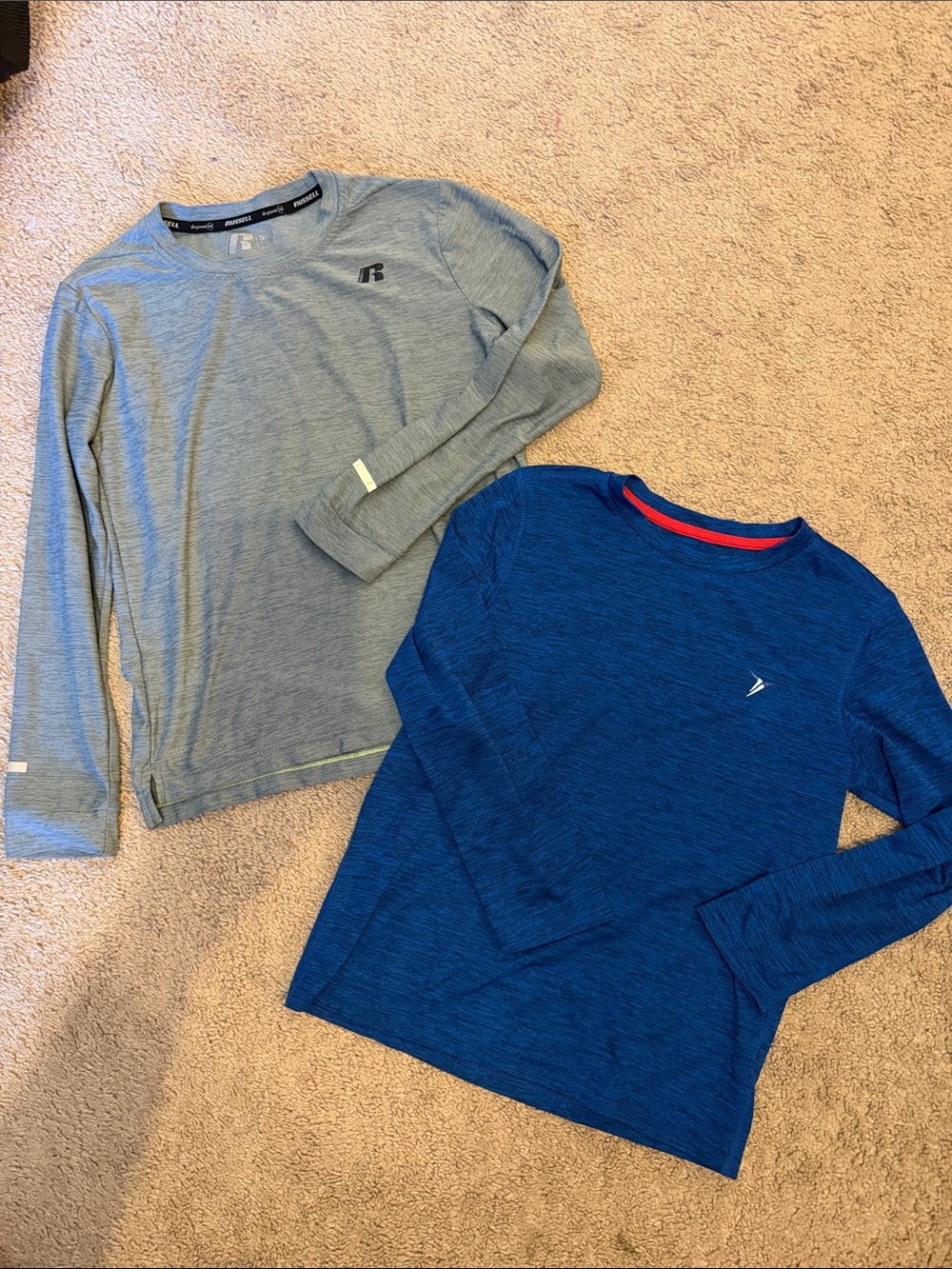 Boys Long Sleeve Performance Shirts. 2-Pack.